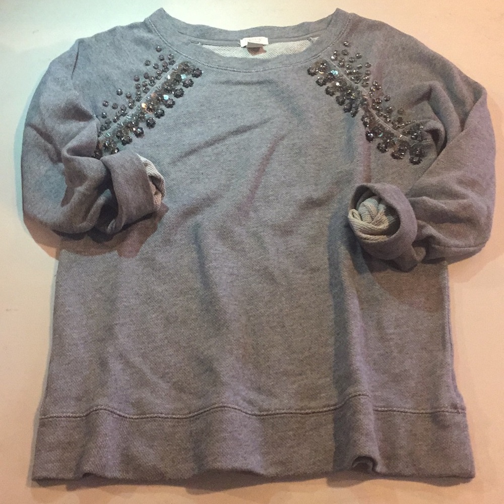 JCrew Embellished Sweatshirt